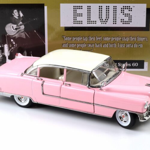 1:18 Greenlight 1955 Cadillac Fleetwood Series 60 Elvis Presley pink/ white roof
