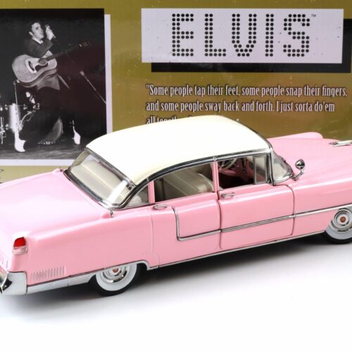 1:18 Greenlight 1955 Cadillac Fleetwood Series 60 Elvis Presley pink/ white roof