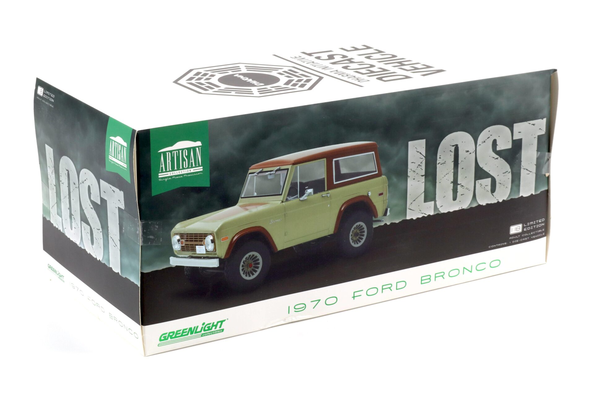 1:18 Greenlight 1970 Ford Bronco green/ brown TV Series LOST