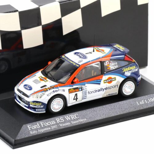 1:43 Minichamps Ford Focus WRC Rally Argentina 2002 Winners Sainz/ Moya #4