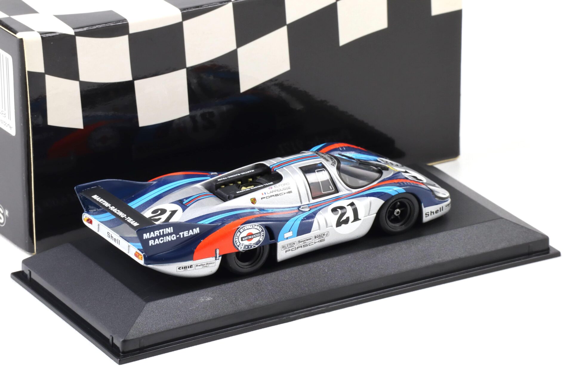 1:43 Minichamps Porsche 917L Martini 24h Le Mans 1971 Elford/ Larrousse #21