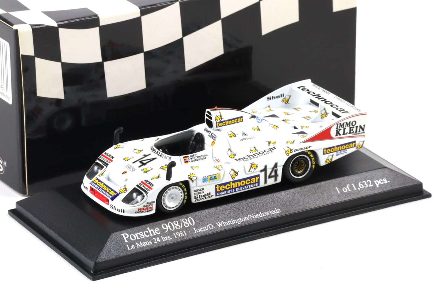 Miniature Minichamps 1/43 – Porsche 908/80 Joest #14 – 24h Du Mans 1981