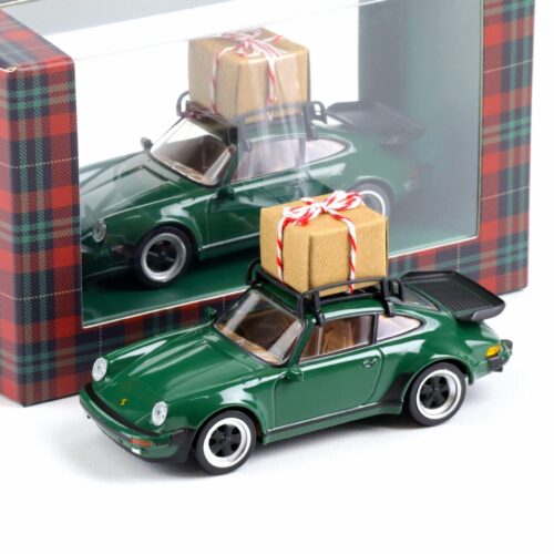1:43 Norev Jet Car Porsche 911 Turbo Coupe 1978 Christmas Edition dark green