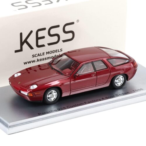 1:43 Kess Model Porsche 928 Custom Factory 4 door Sedan 1986 red metallic