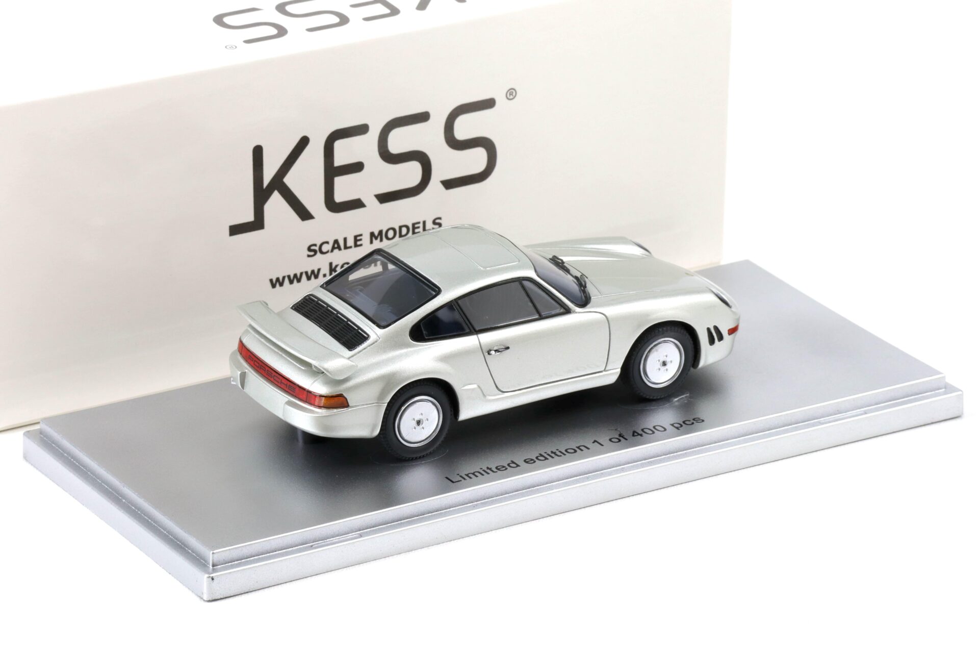 1:43 Kess Model Porsche 911 Carrera 3.2 E19 Prototype 1984 silver metallic