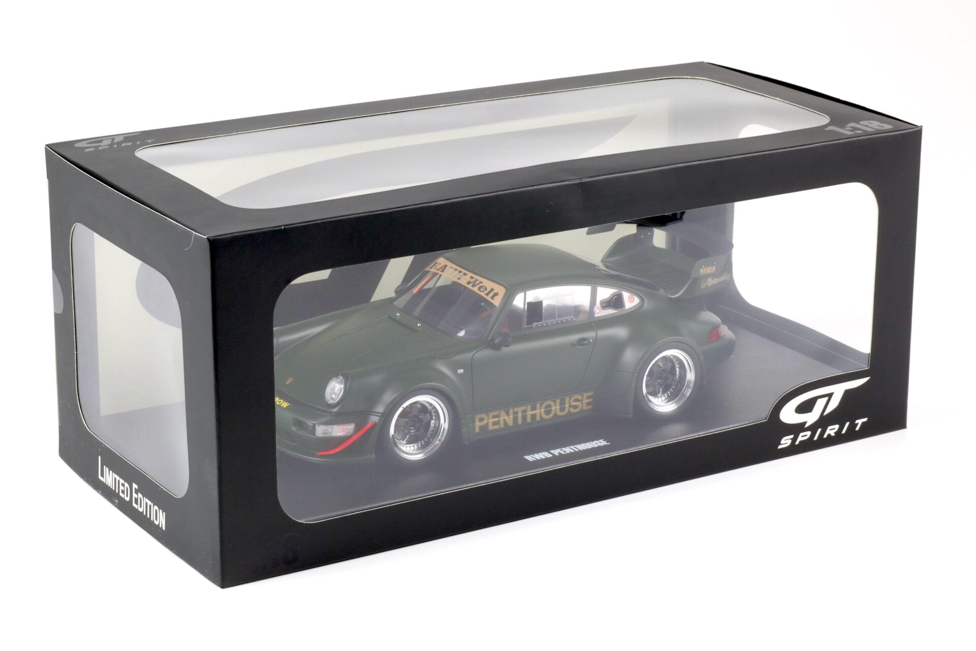 1:18 GT Spirit GT559 Porsche 911 (964) RWB Rauh-Welt Penthouse 2025 khaki green