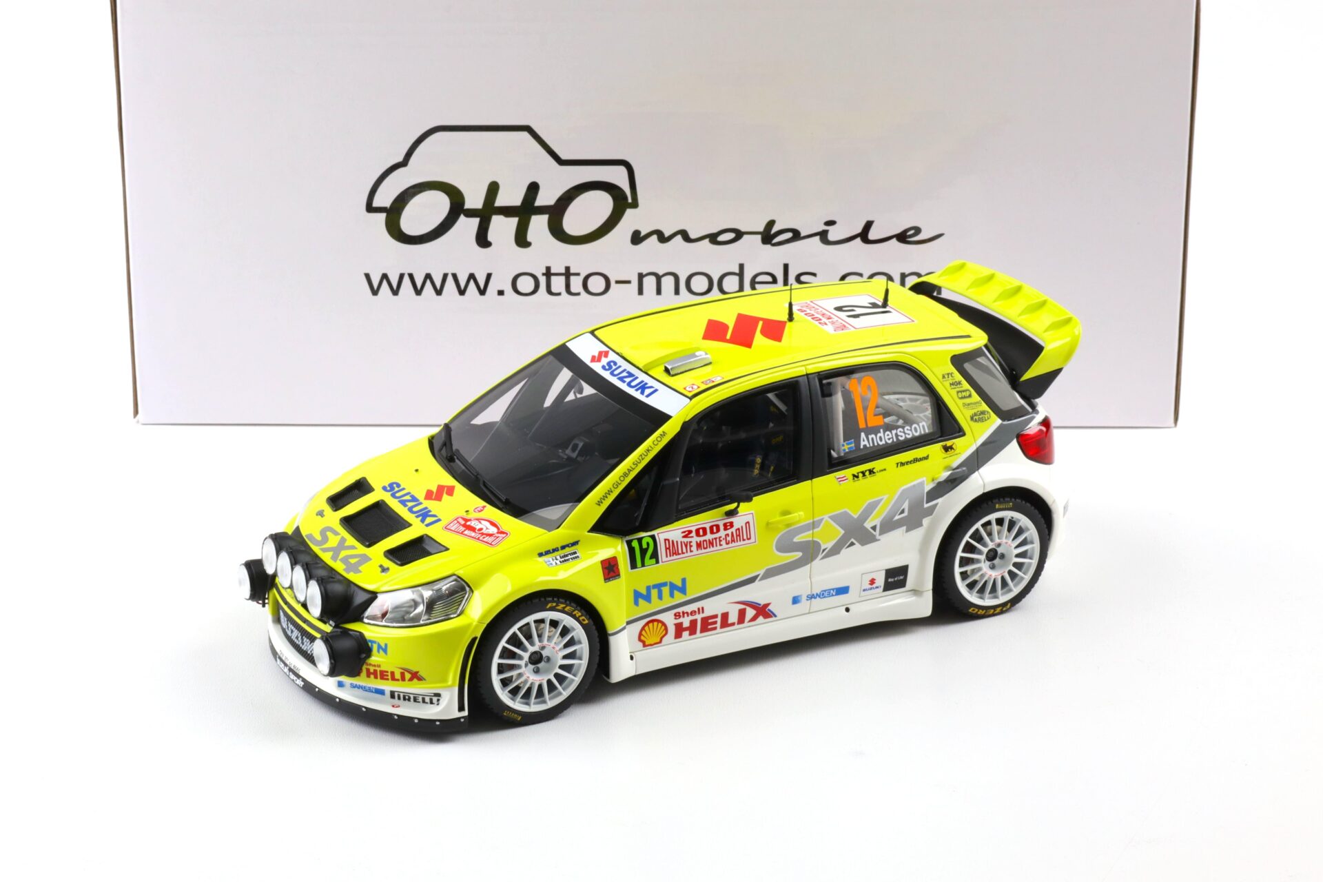 1:18 OTTO mobile OT495 Suzuki SX4 WRC Rally Monte Carlo 2008 G.Andersson #12