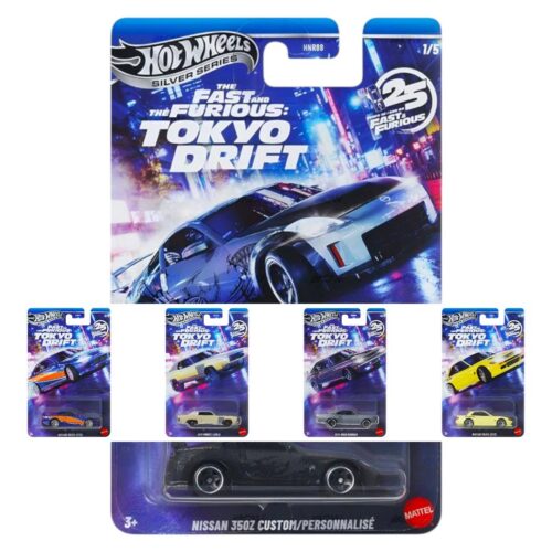 1:64 Hot Wheels 2025 Fast & Furious Tokyo Drift SET 5 pcs. 979M Nissan, Plymouth