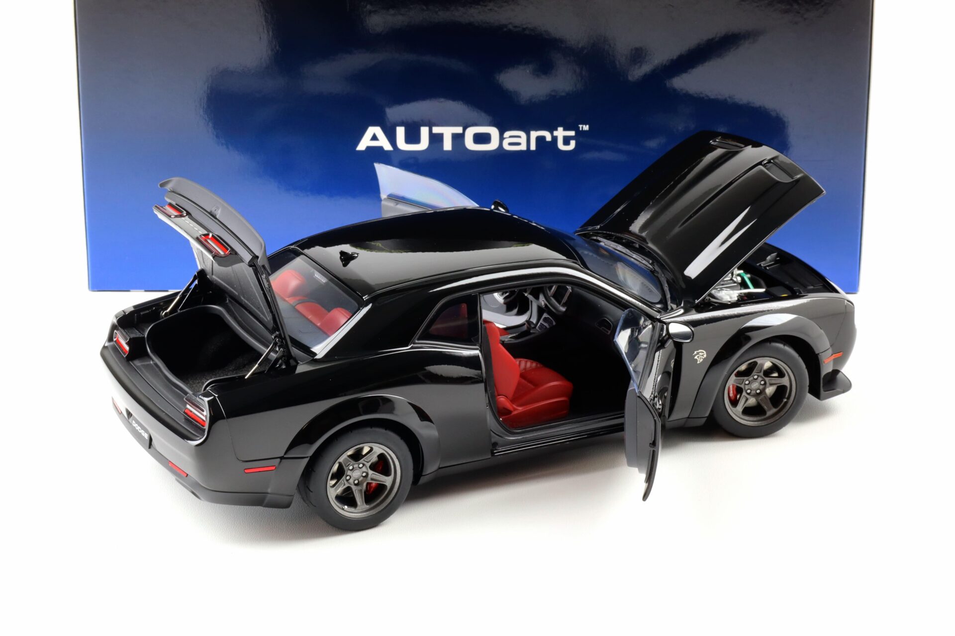 1:18 AUTOart Dodge Challenger SRT Super Stock 2023 Pitch black 71765
