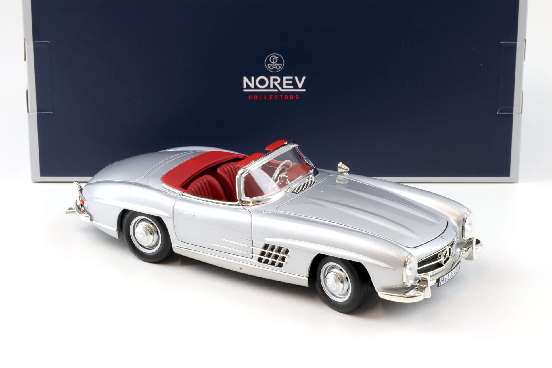 1:18 Norev Mercedes 300 SL Roadster 1957 silver with Hardtop