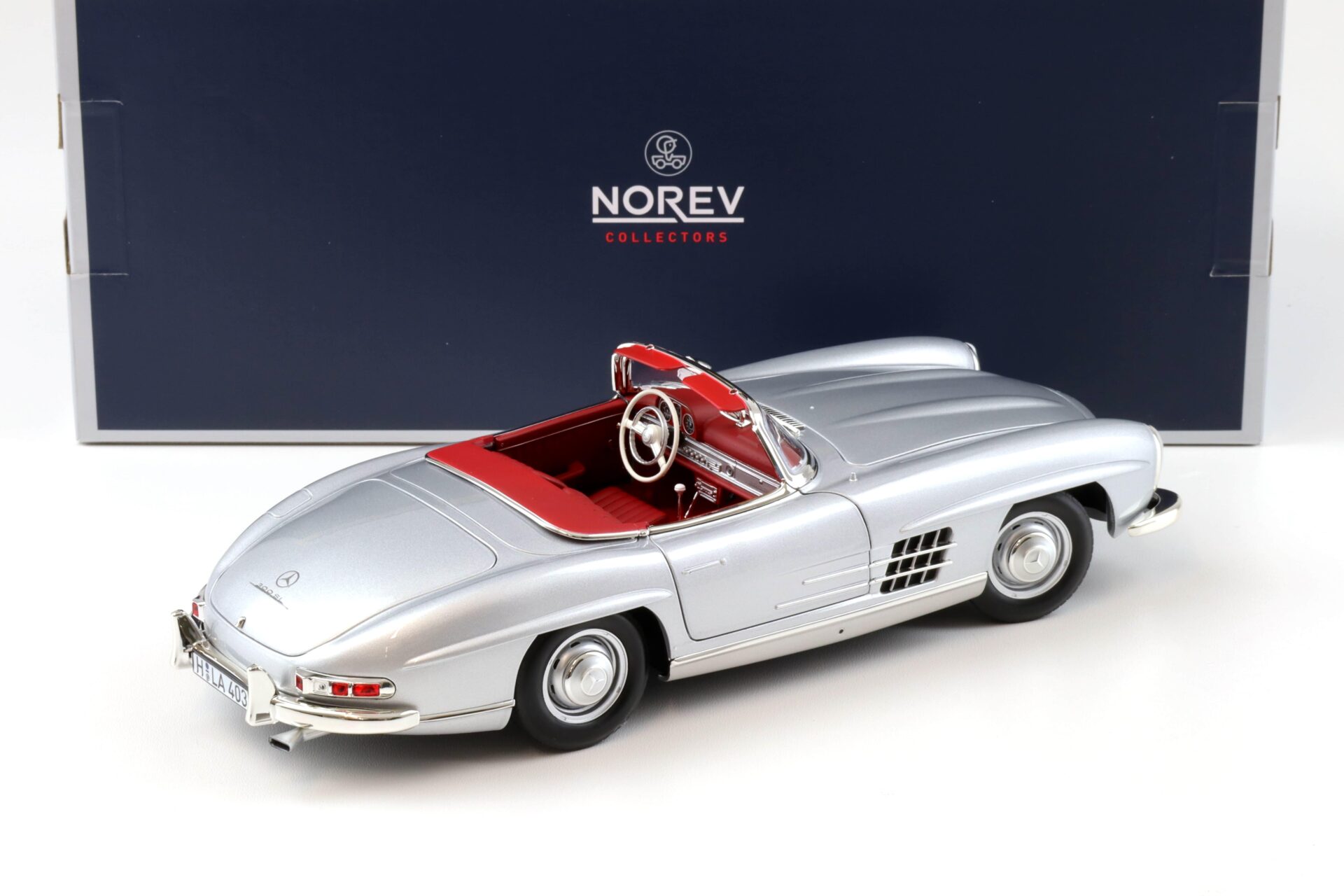 1:18 Norev Mercedes 300 SL Roadster 1957 silver with Hardtop
