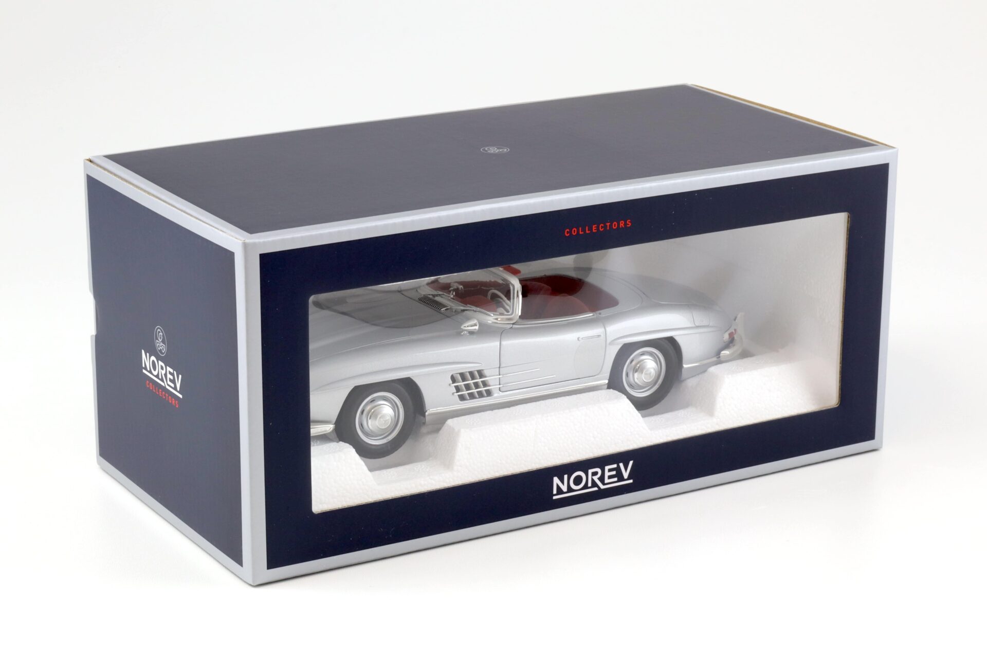 1:18 Norev Mercedes 300 SL Roadster 1957 silver with Hardtop