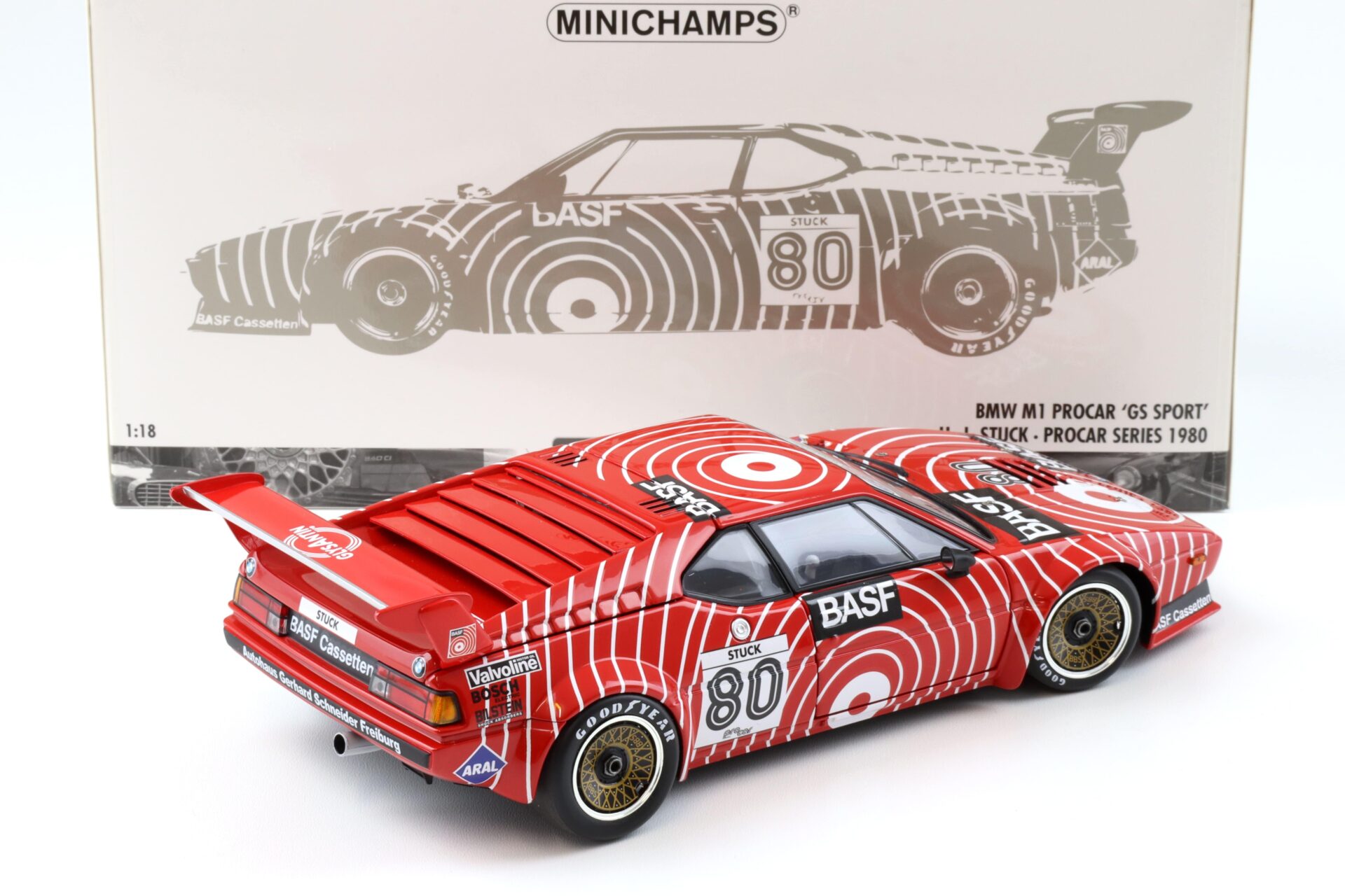 1:18 Minichamps BMW M1 ProCar GS Sport H.J. Stuck BASF #80 Procar Series 1980