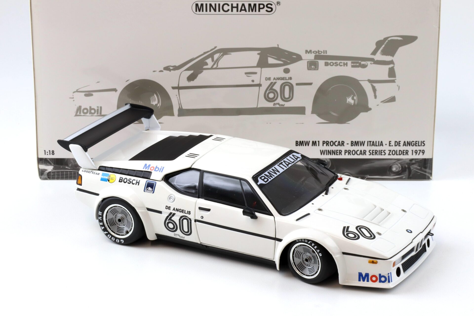 1:18 Minichamps BMW M1 ProCar BMW Italia Angelis #60 Winner Procar Series Zolder 1979