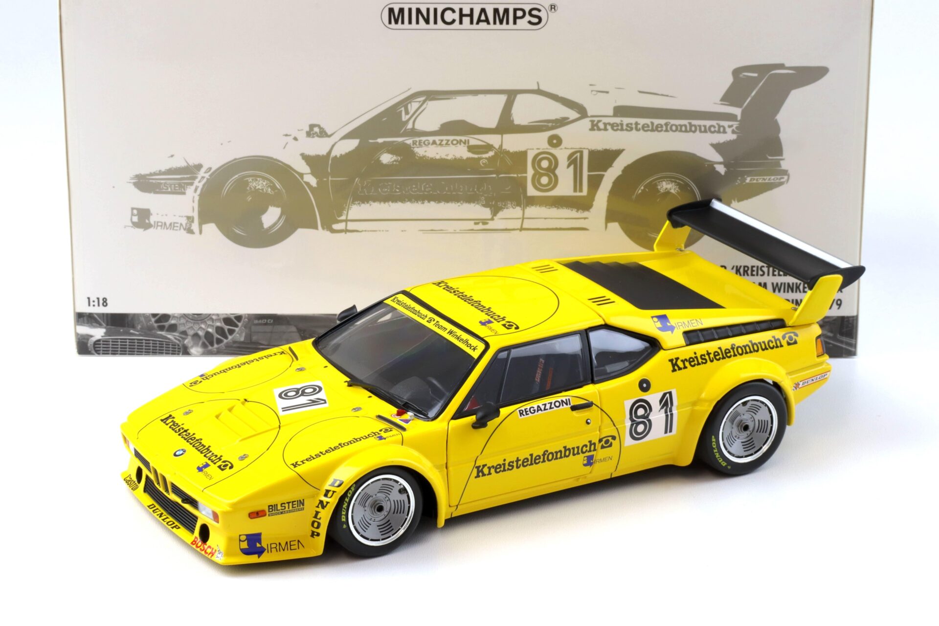 1:18 Minichamps BMW M1 ProCar KREISTELEFONBUCH Team Winkelhock Regazzoni DRM 1979
