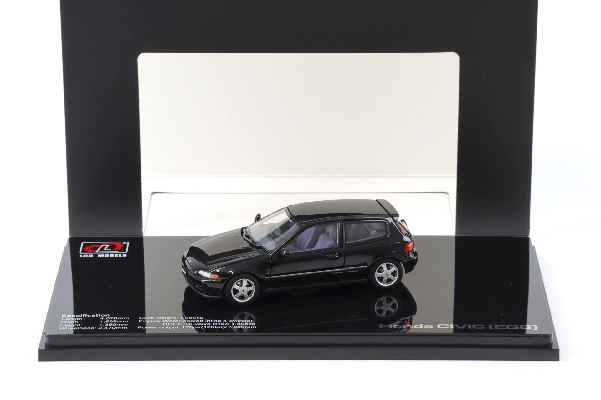 1:43 LCD Models Honda Civic SiR II (EG6) VTEC 1993 black LCD43010-BL