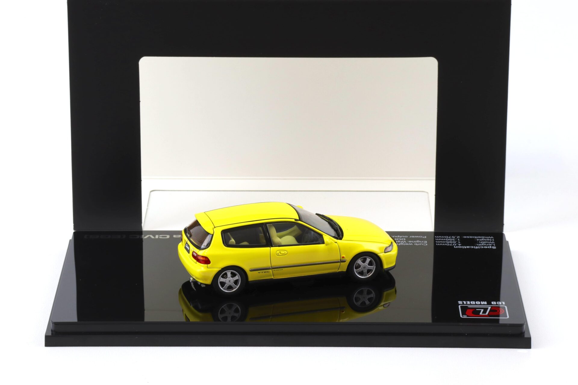 1:43 LCD Models Honda Civic SiR II (EG6) VTEC 1993 yellow LCD43010-YE