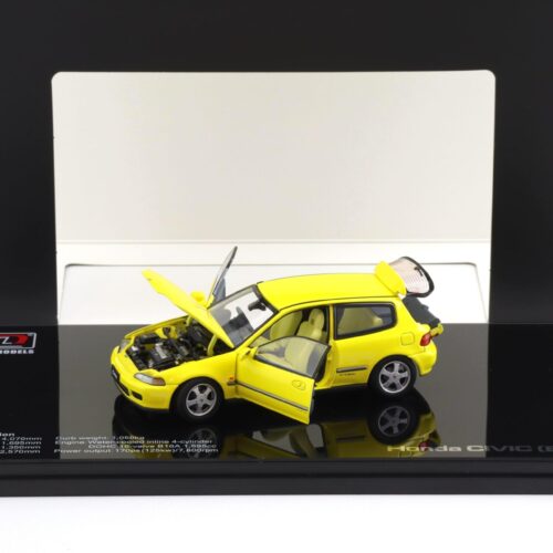 1:43 LCD Models Honda Civic SiR II (EG6) VTEC 1993 yellow LCD43010-YE