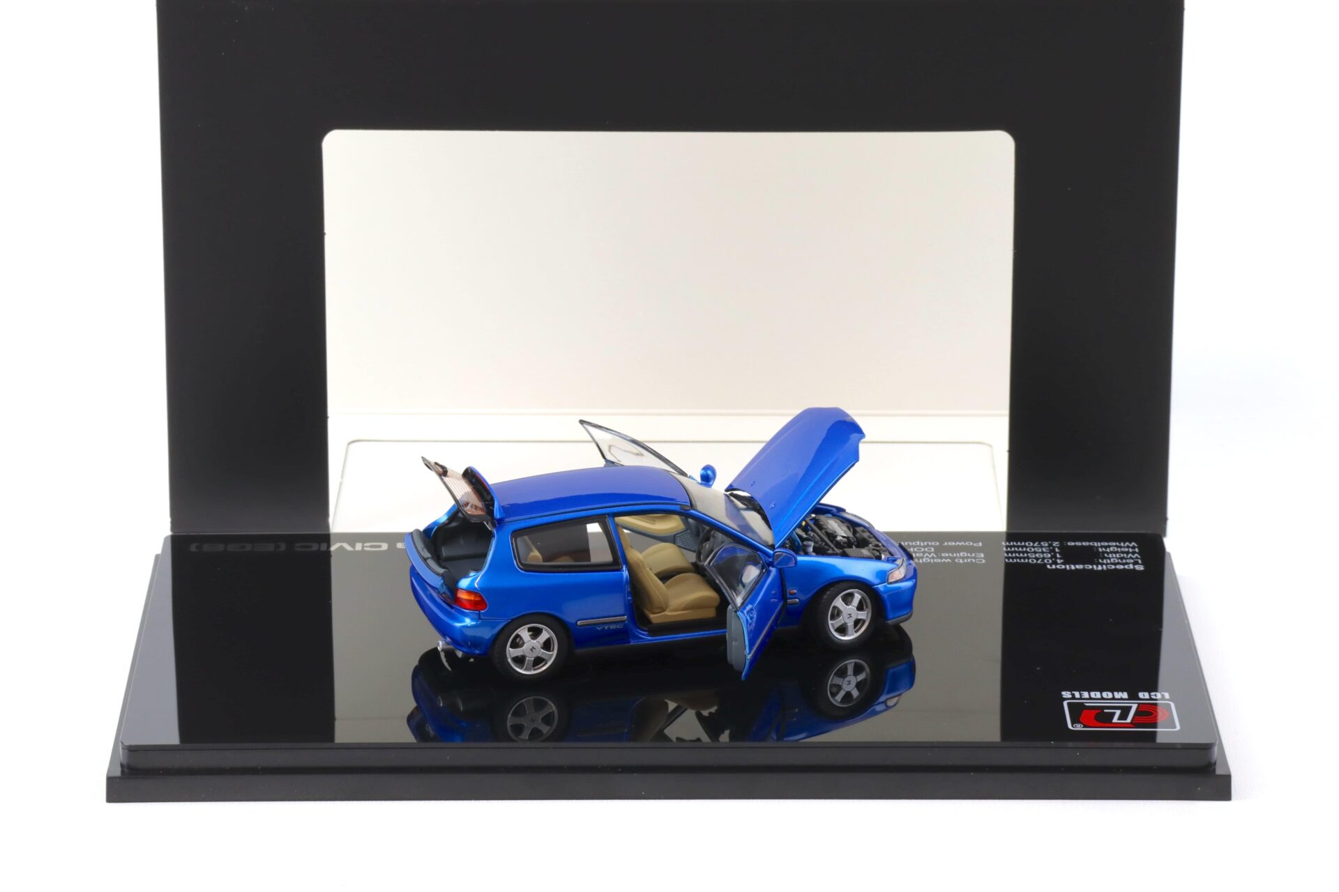 1:43 LCD Models Honda Civic SiR II (EG6) VTEC 1993 blue metallic LCD43010-BU