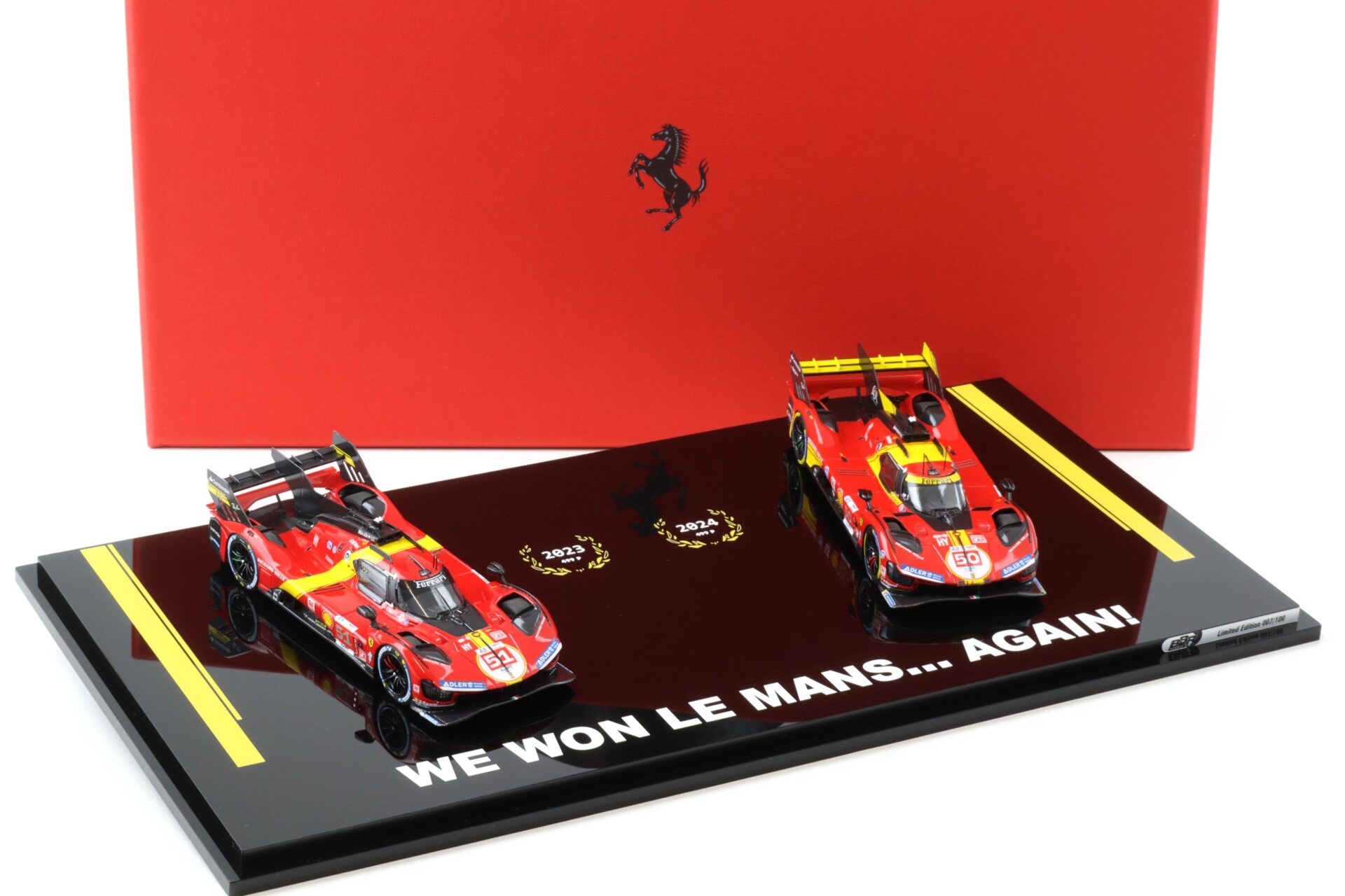 1:43 BBR Ferrari 499P Winner Le Mans 2024 Special Set #50 + #51 - Limited 100 pcs.