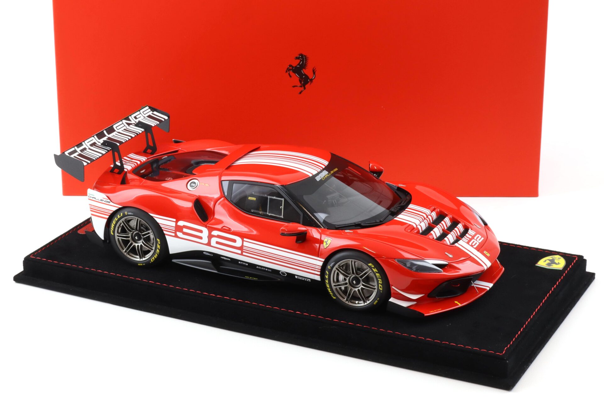 1:18 BBR Ferrari 296 Challenge 2023 Launch Version red/ white - Limited 296 pcs.