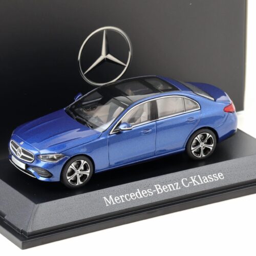 1:43 Herpa Mercedes C-Klasse Limousine (W206) spectral blue 2021 DEALER VERSION