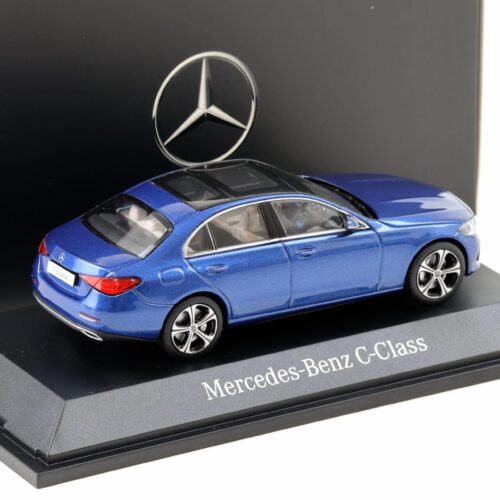 1:43 Herpa Mercedes C-Klasse Limousine (W206) spectral blue 2021 DEALER VERSION