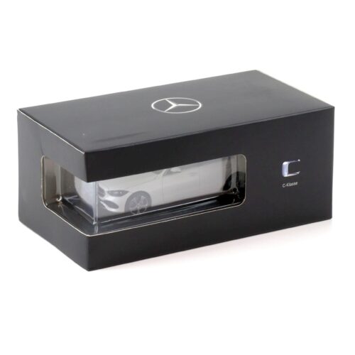 1:43 Herpa Mercedes C-Klasse Limousine (W206) opalite white 2021 DEALER VERSION