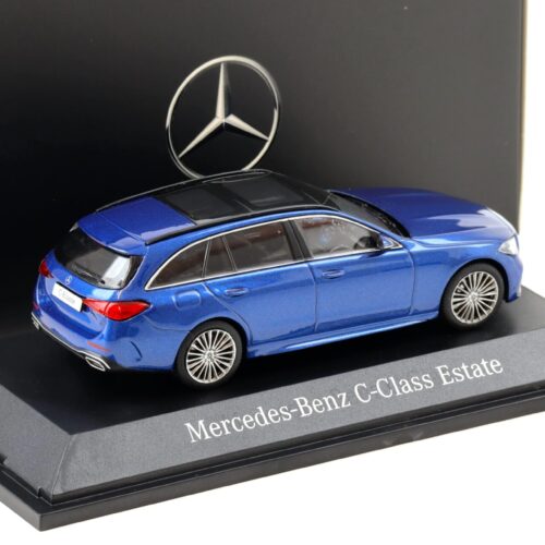 1:43 Herpa Mercedes C-Klasse T-Modell (S206) AMG Line spectral blue 2021 DEALER VERSION