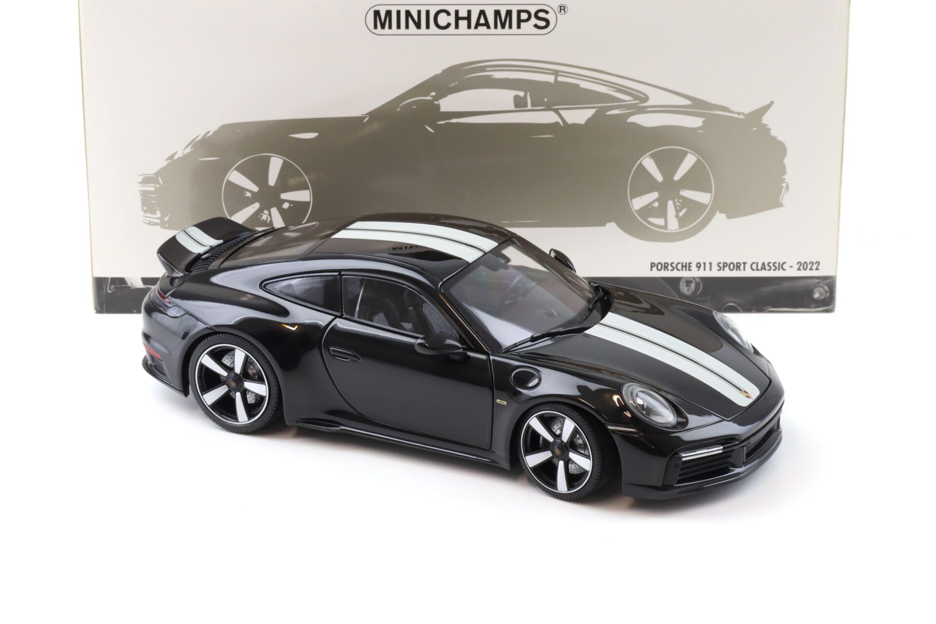 1:18 Minichamps Porsche 911 992 Sport Classic Coupe 2022 black