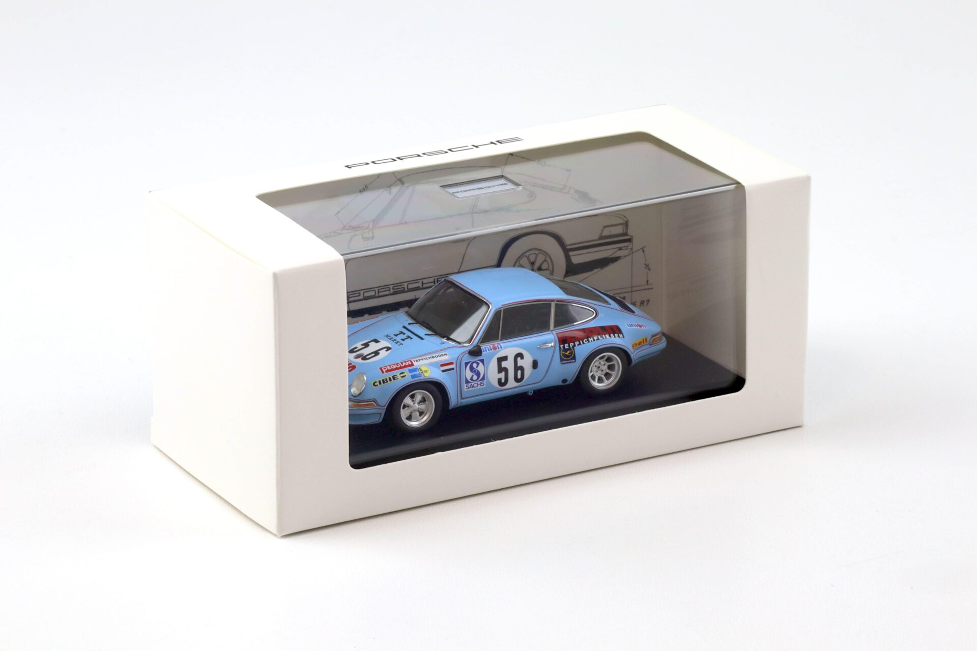 1:43 Spark Porsche 911 S 2.5 (ST) Coupe #56 blue 1972 MAP Porsche Museum