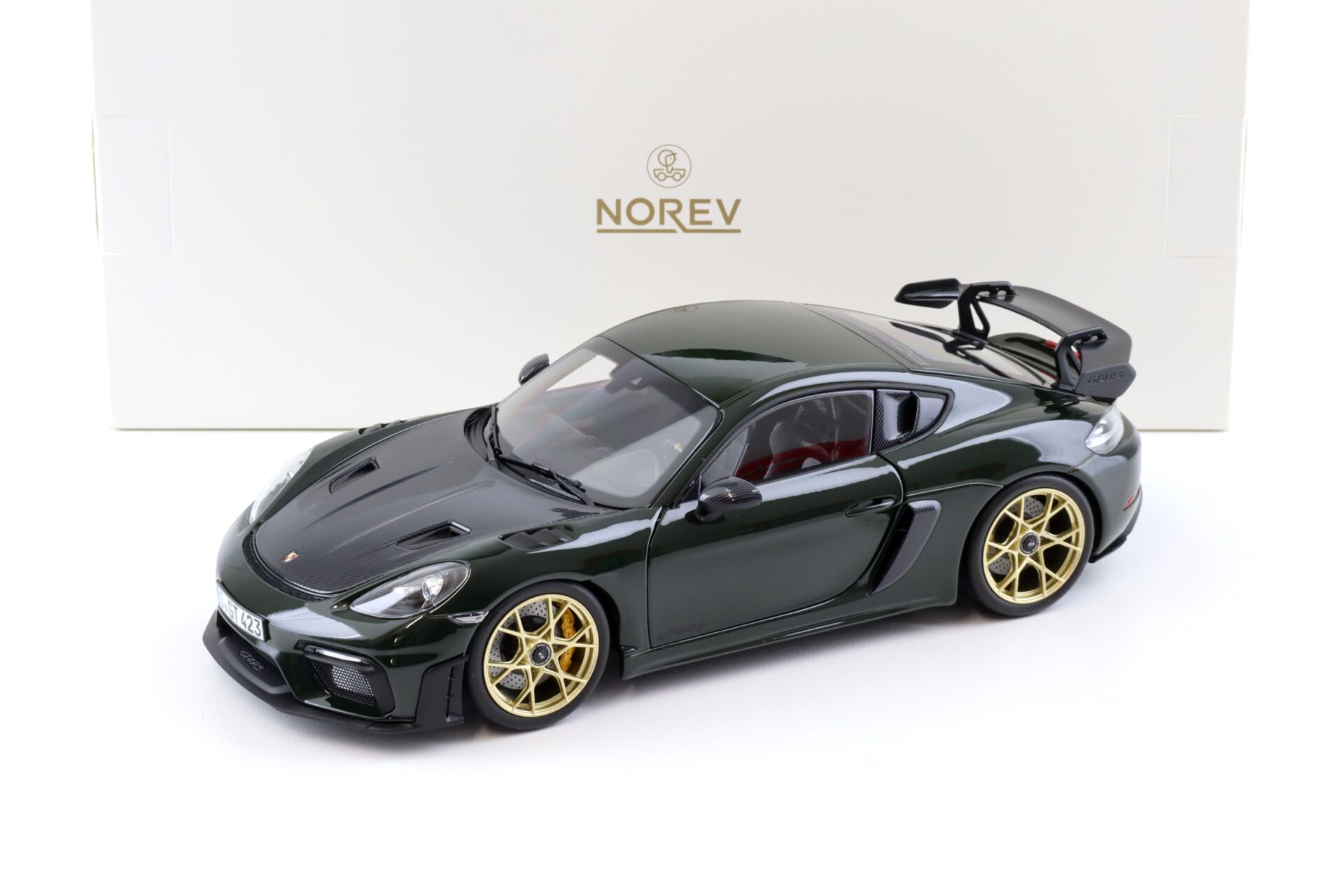 1:18 Norev Porsche Cayman GT4 RS Weissach Package 2023 Brewster green