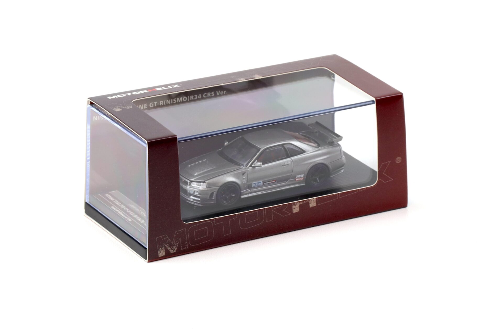 1:64 Motorhelix Nissan Skyline GT-R R34 Nismo CRS Gun metallic M63422B
