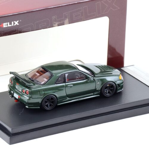 1:64 Motorhelix Nissan Skyline GT-R R34 Nismo CRS dark green M63421
