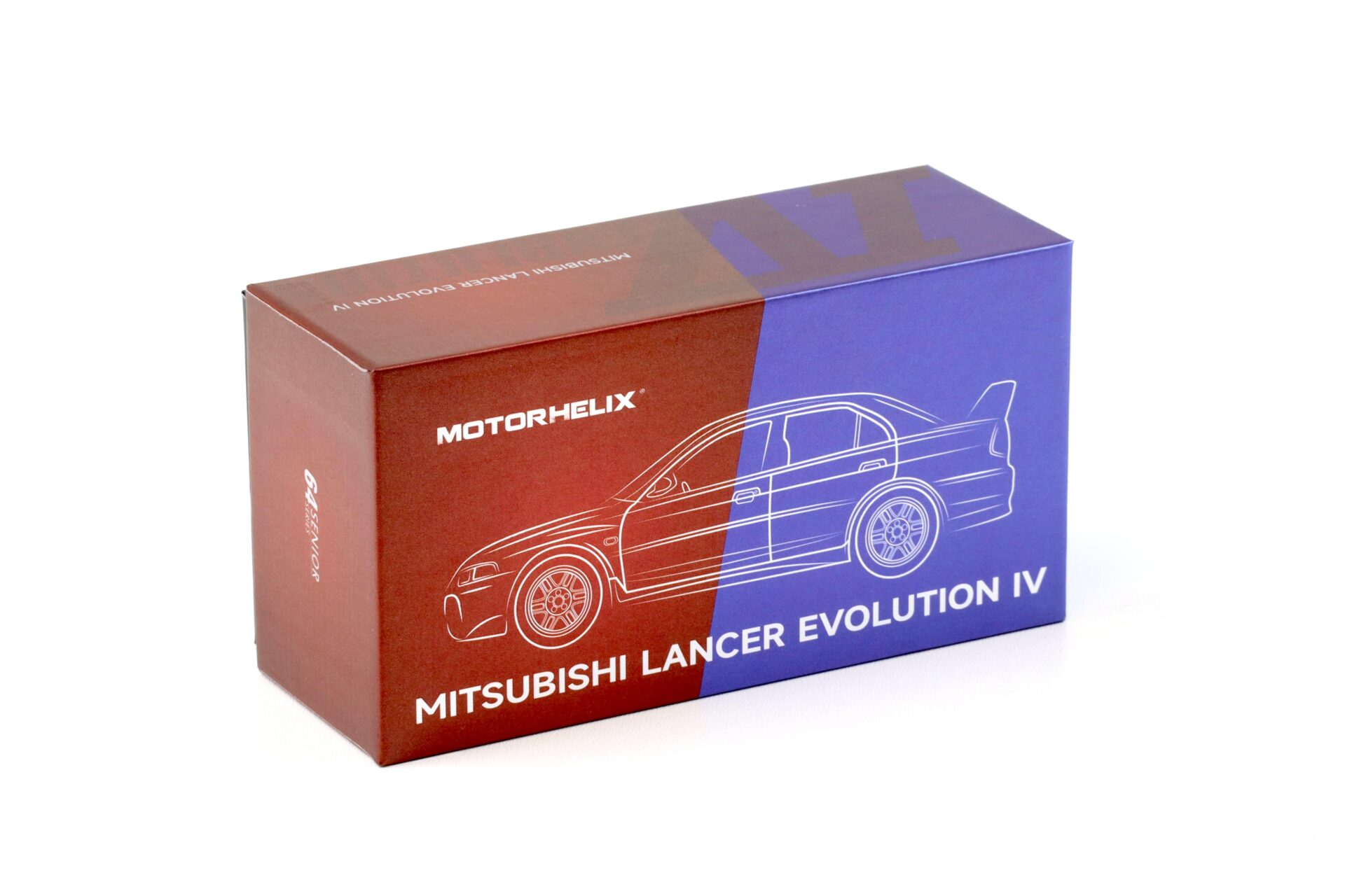 1:64 Motorhelix Mitsubishi Lancer Evolution IV Metal red + wheels HEC EXPO