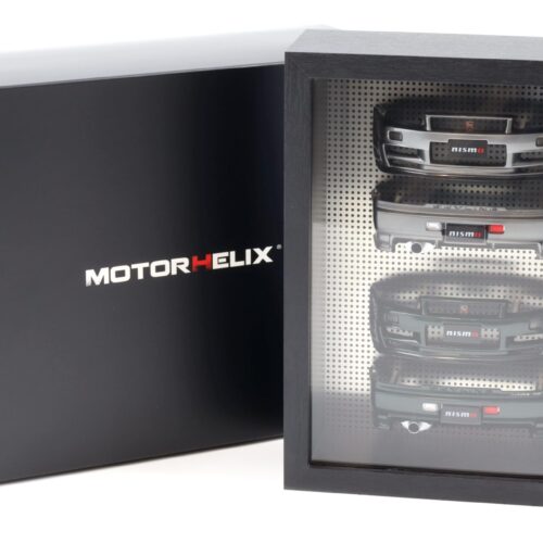 1:18 Motorhelix Nissan Skyline R34 Bumper Frame Display gun metallic + green M91008