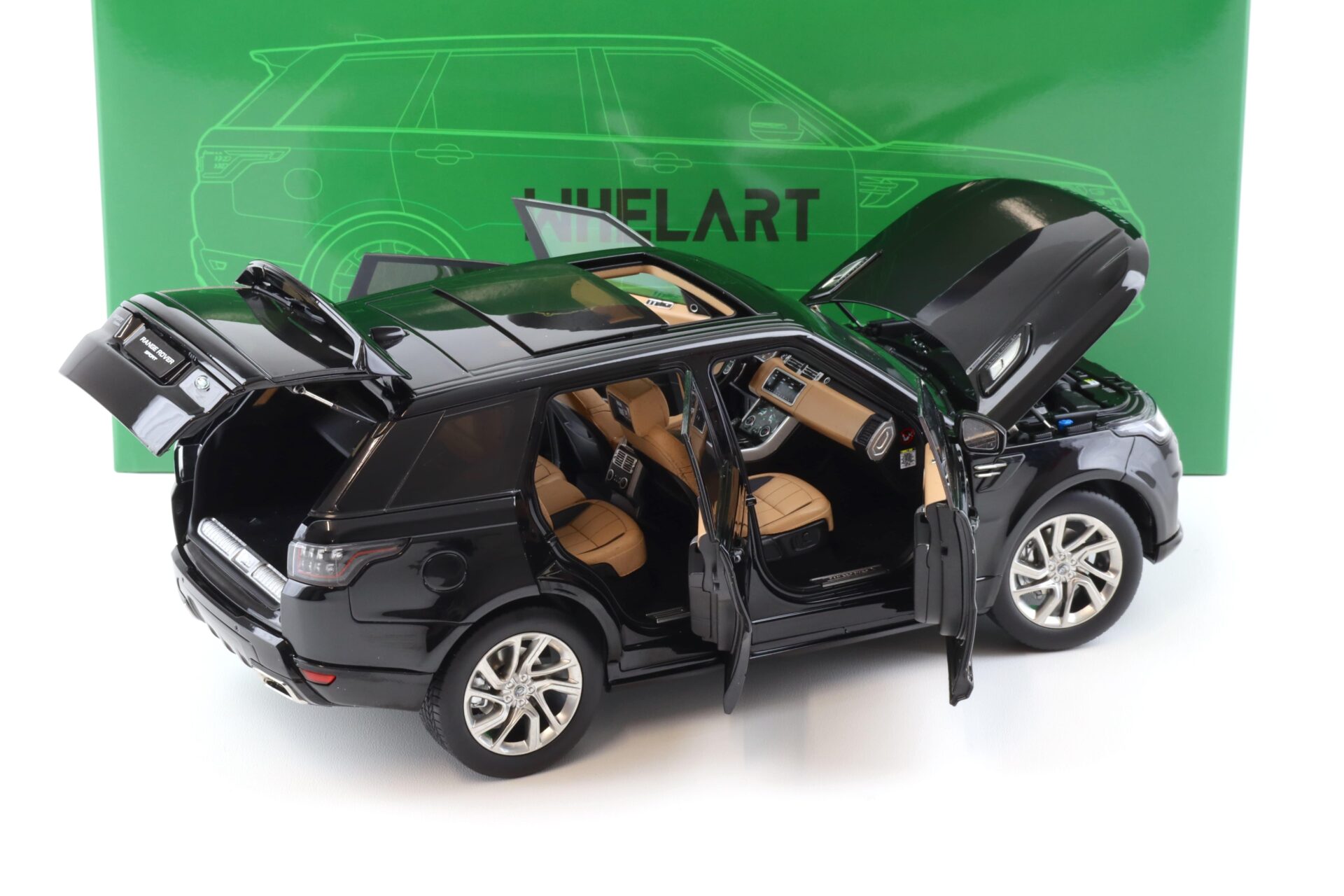 1:18 WHELART Range Rover Sport 2018 black / silver wheels
