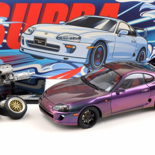 1:18 WHELART Toyota Supra A80 Coupe Midnight purple LHD with engine + wheels