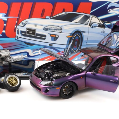 1:18 WHELART Toyota Supra A80 Coupe Midnight purple LHD with engine + wheels