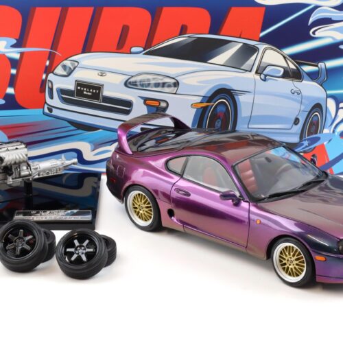 1:18 WHELART Toyota Supra A80 Coupe Midnight purple LHD with engine + wheels