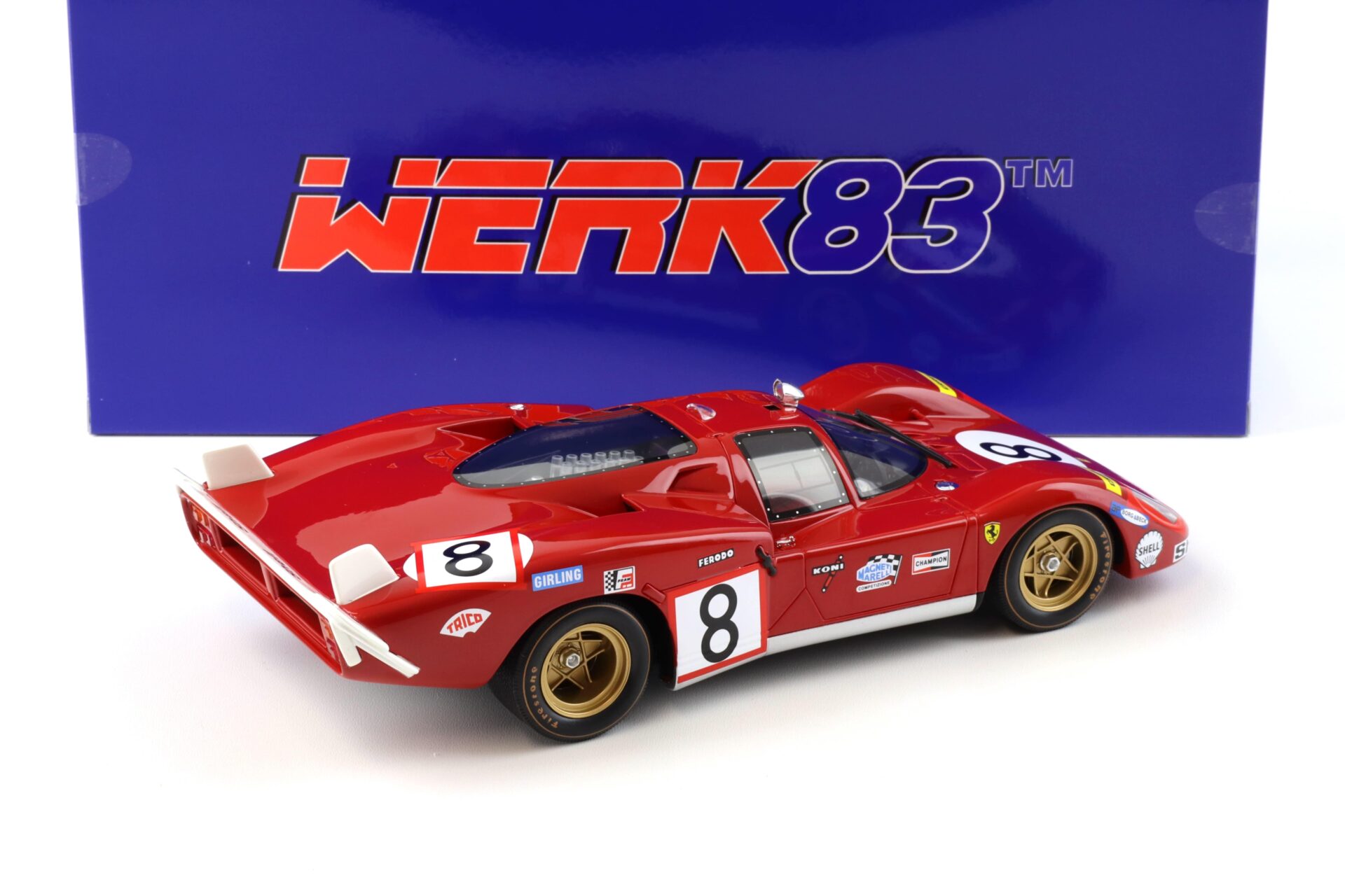 1:18 WERK83 Resin Ferrari 512S 24h LeMans 1970 #8 Merzario/ Regazzoni