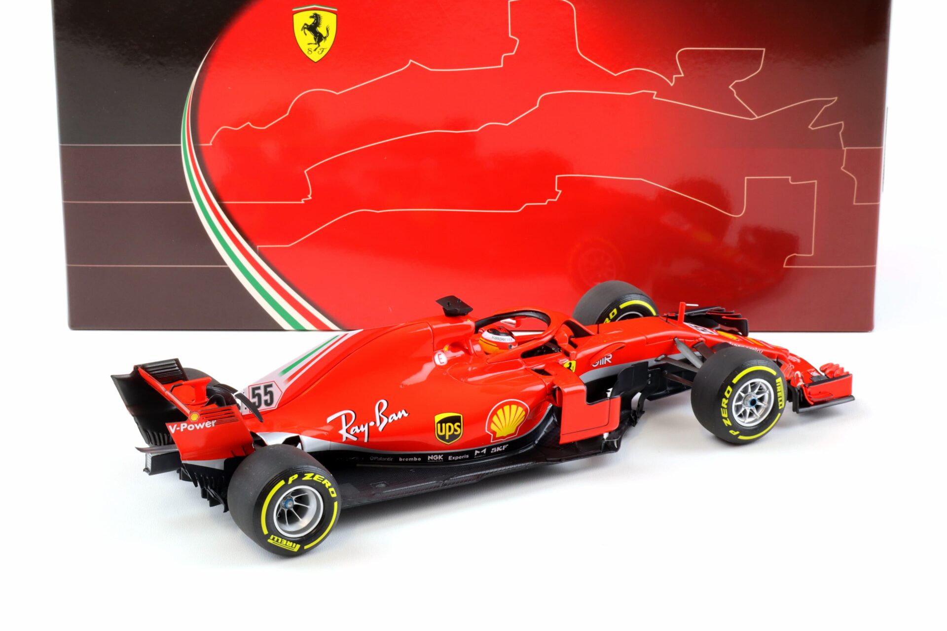 1:18 BBR F1 Ferrari SF71H Testing Fiorano 2021 Carlos Sainz red BBR211895