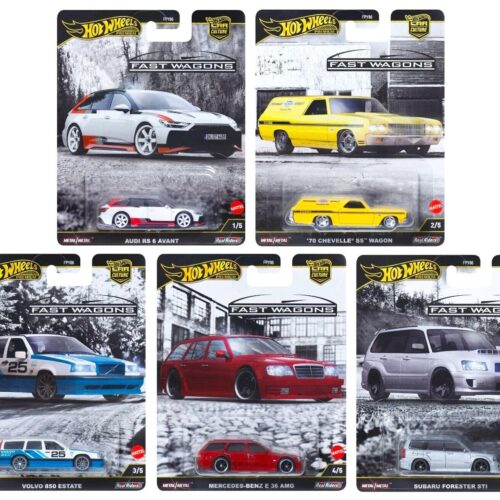 Hot Wheels Premium Car Culture 2025 - FAST WAGONS 5-Car Set (J Case) - 1:64 Scale Diecast