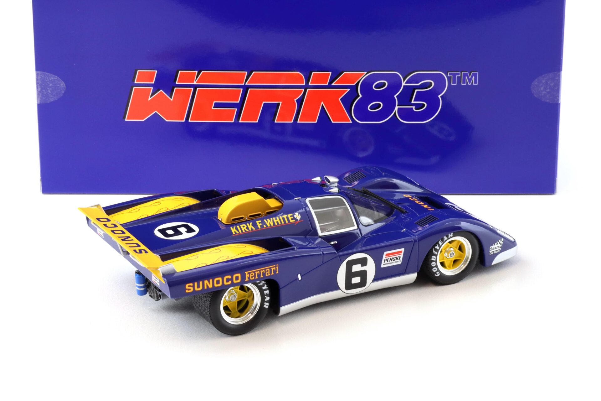 1:18 WERK83 Resin Ferrari 512M Sunoco 3rd 24h Daytona 1971 #6 Donohue/ Hobbs