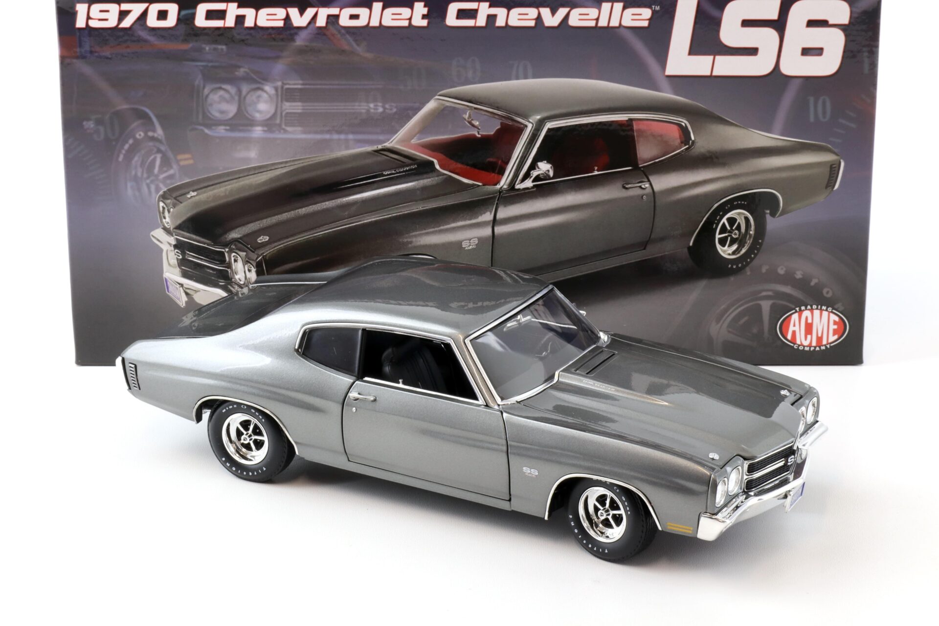 1:18 ACME 1970 Chevrolet Chevelle LS6 SS454 Coupe grey metallic