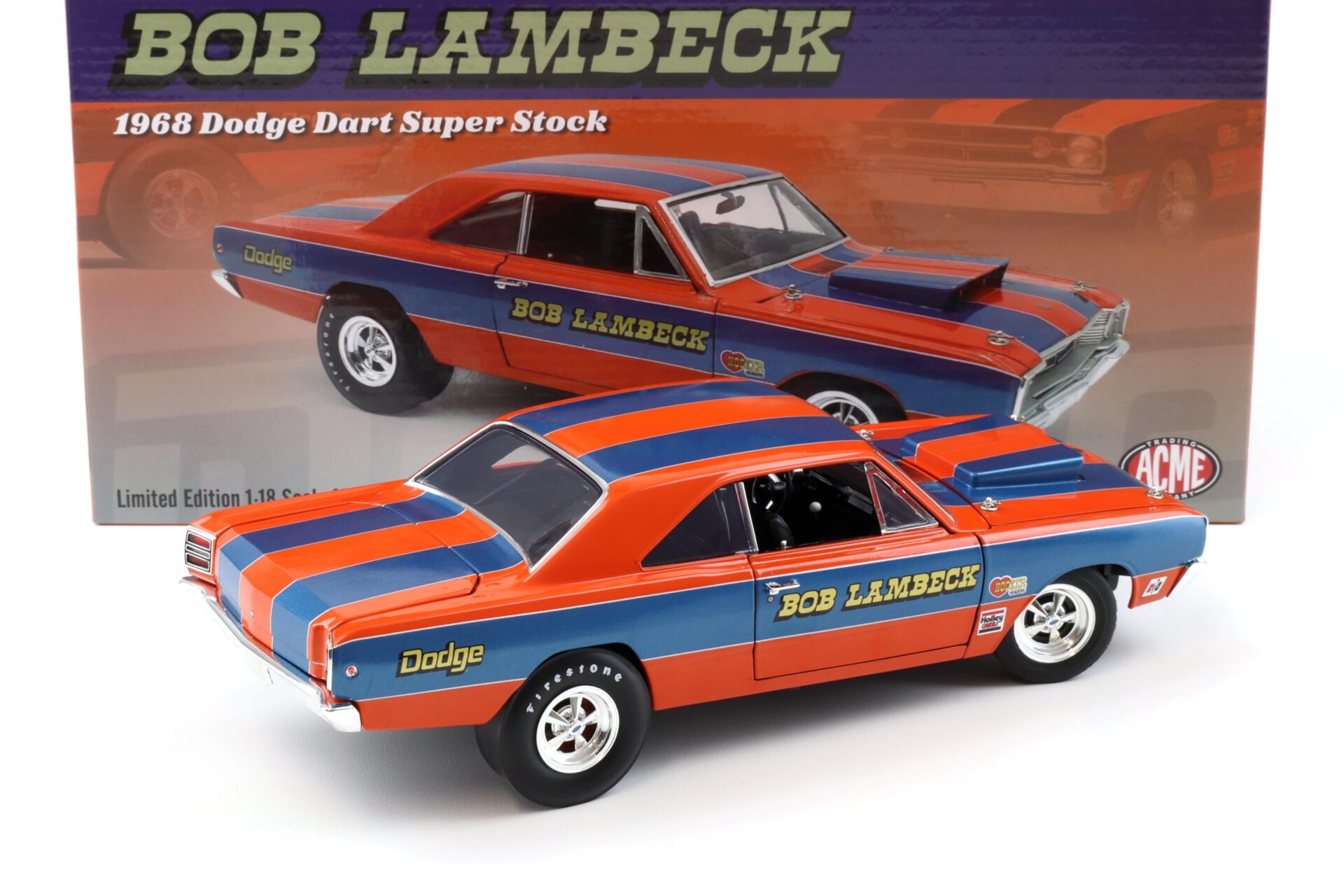 1:18 ACME 1968 Dodge Dart Super Stock Bob Lambeck orange/ blue