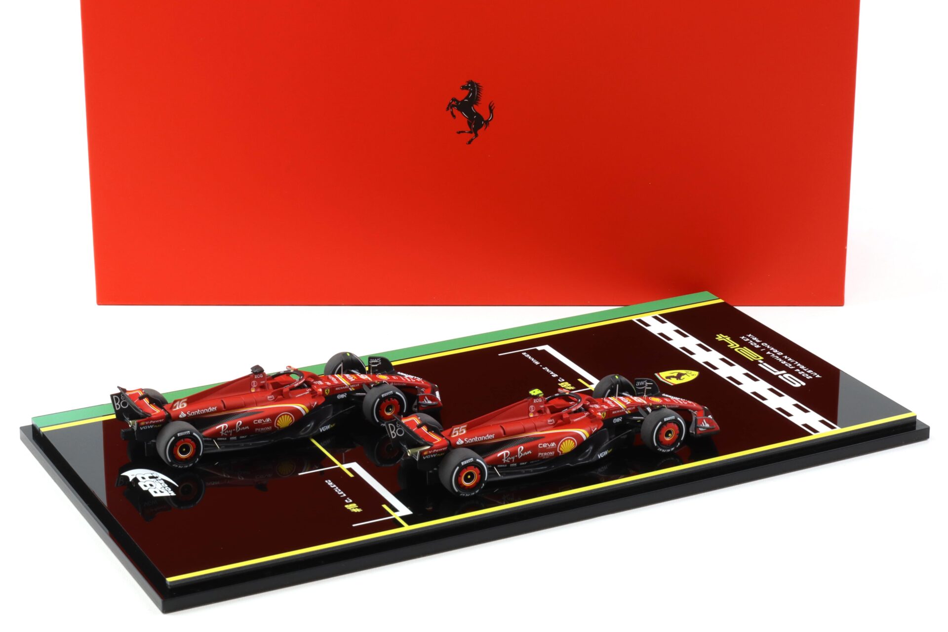 1:43 BBR Ferrari SF-24 Australien GP 2024 Special Set Leclerc + Sainz - Limited 100 pcs.