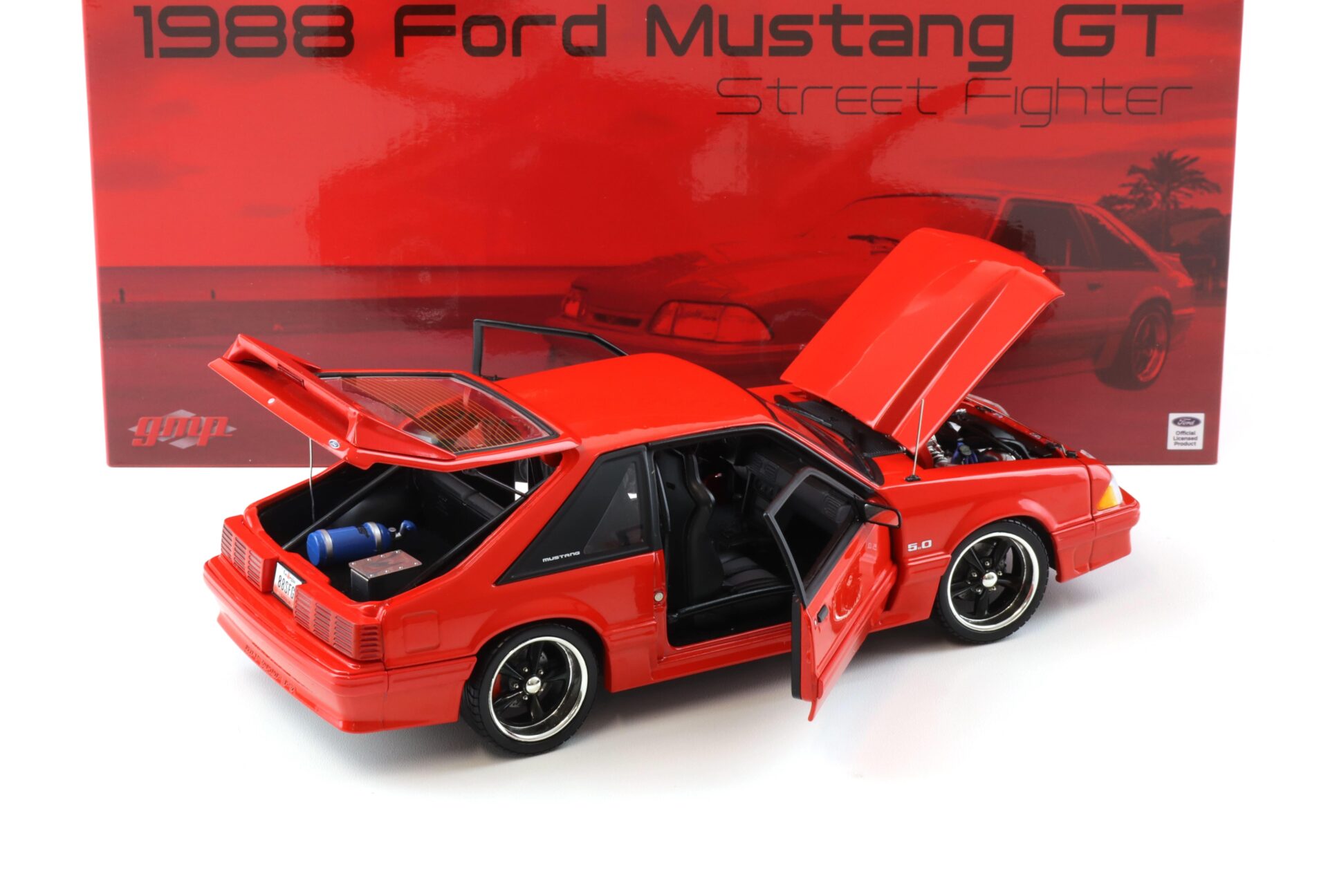 1:18 GMP 1988 Ford Mustang GT Coupe Street Fighter red