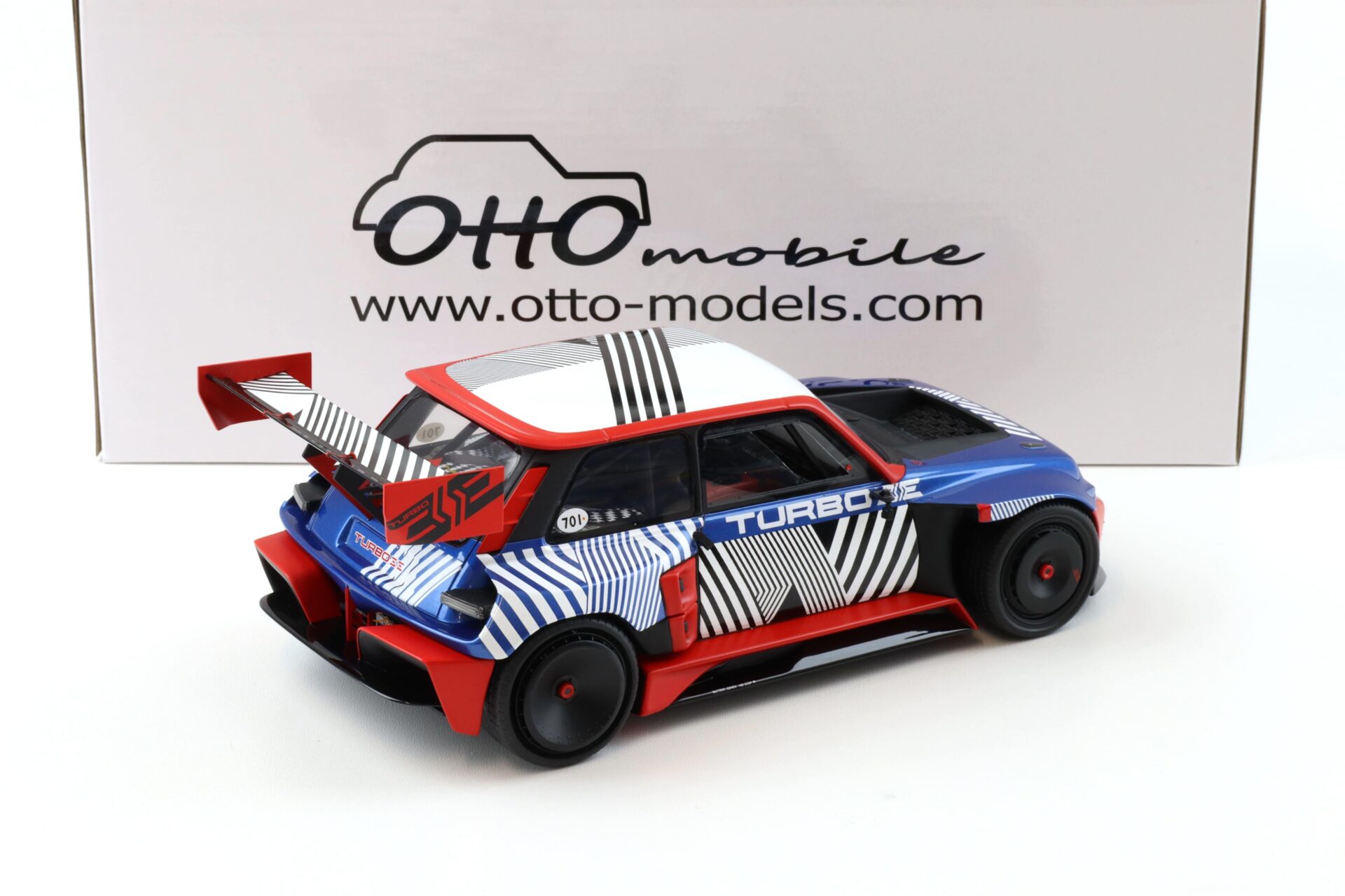 1:18 OTTO mobile OT1175 Renault 5 Turbo 3E E-Tech metal blue 2023