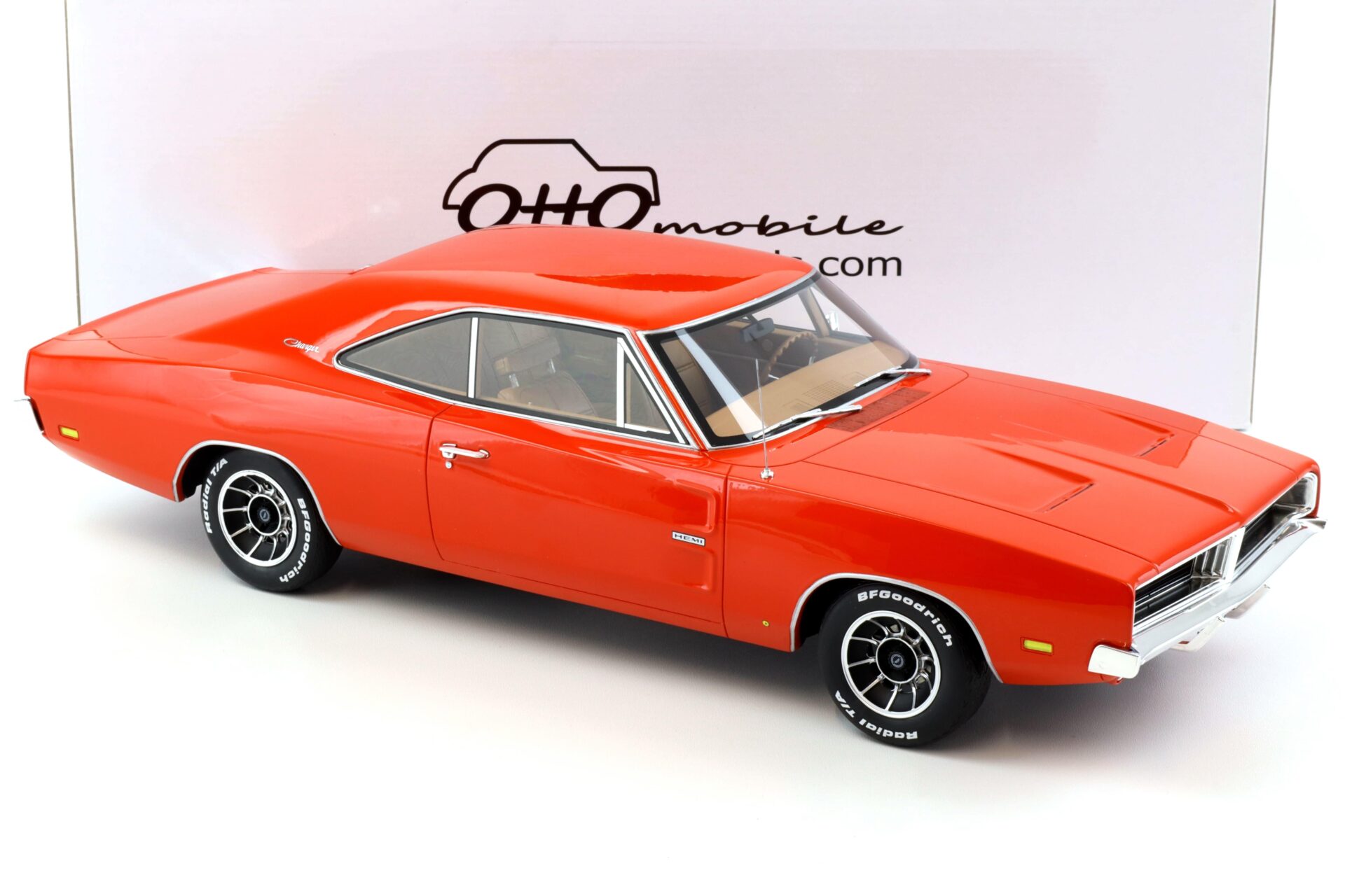1:12 OTTO mobile G060 Dodge Charger Hemi Coupe 1969 orange + Decals
